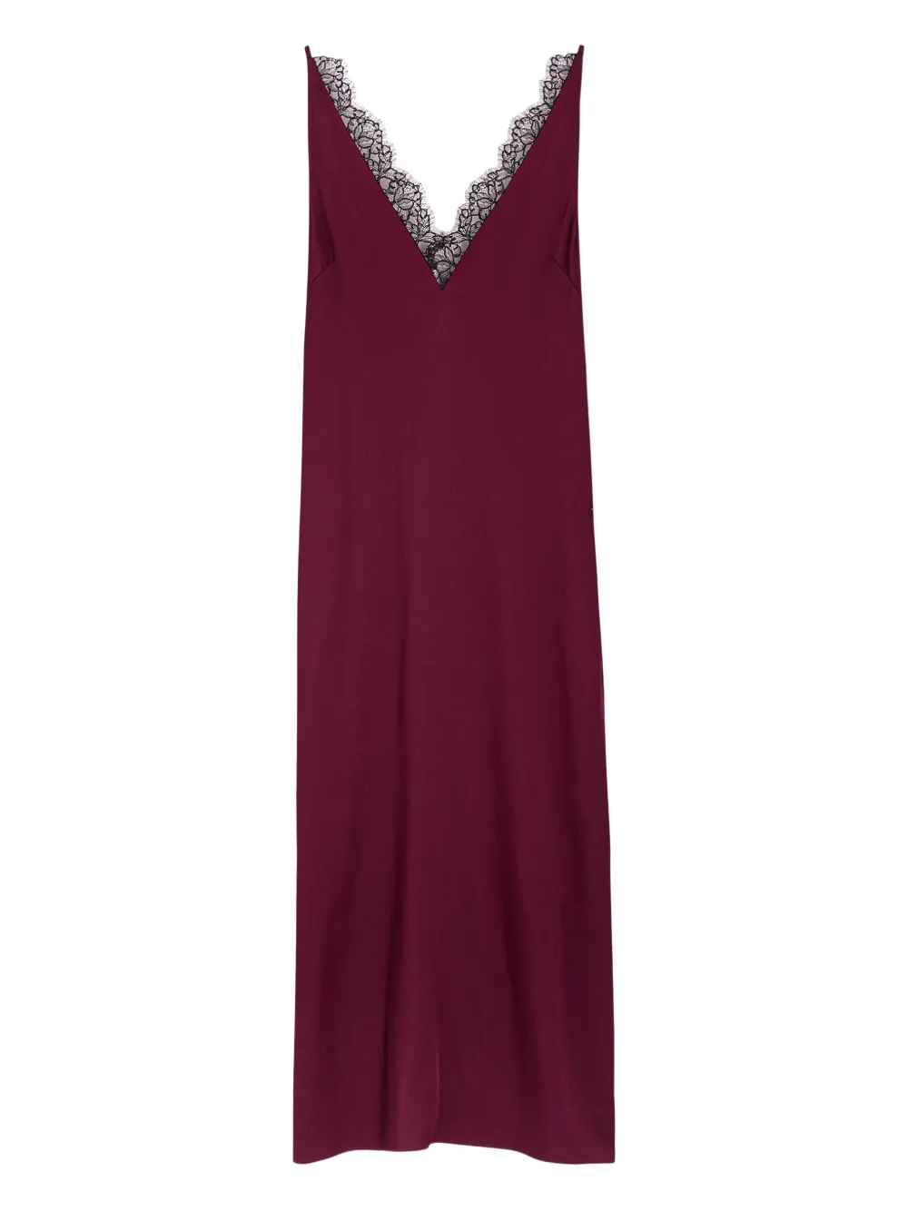 Stella McCartney lace-trim V-neck dress - Rot