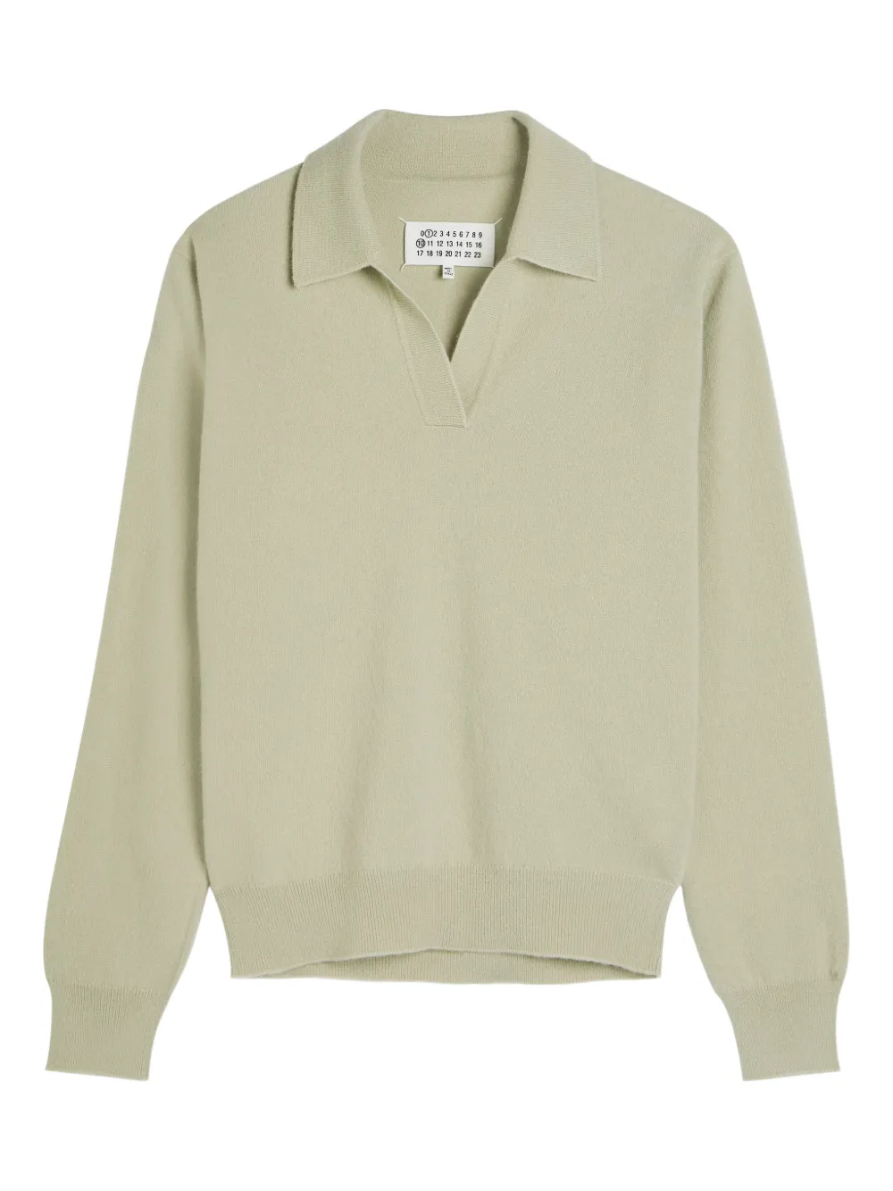 Maison Margiela Polo in maglia con scollo a V - Verde
