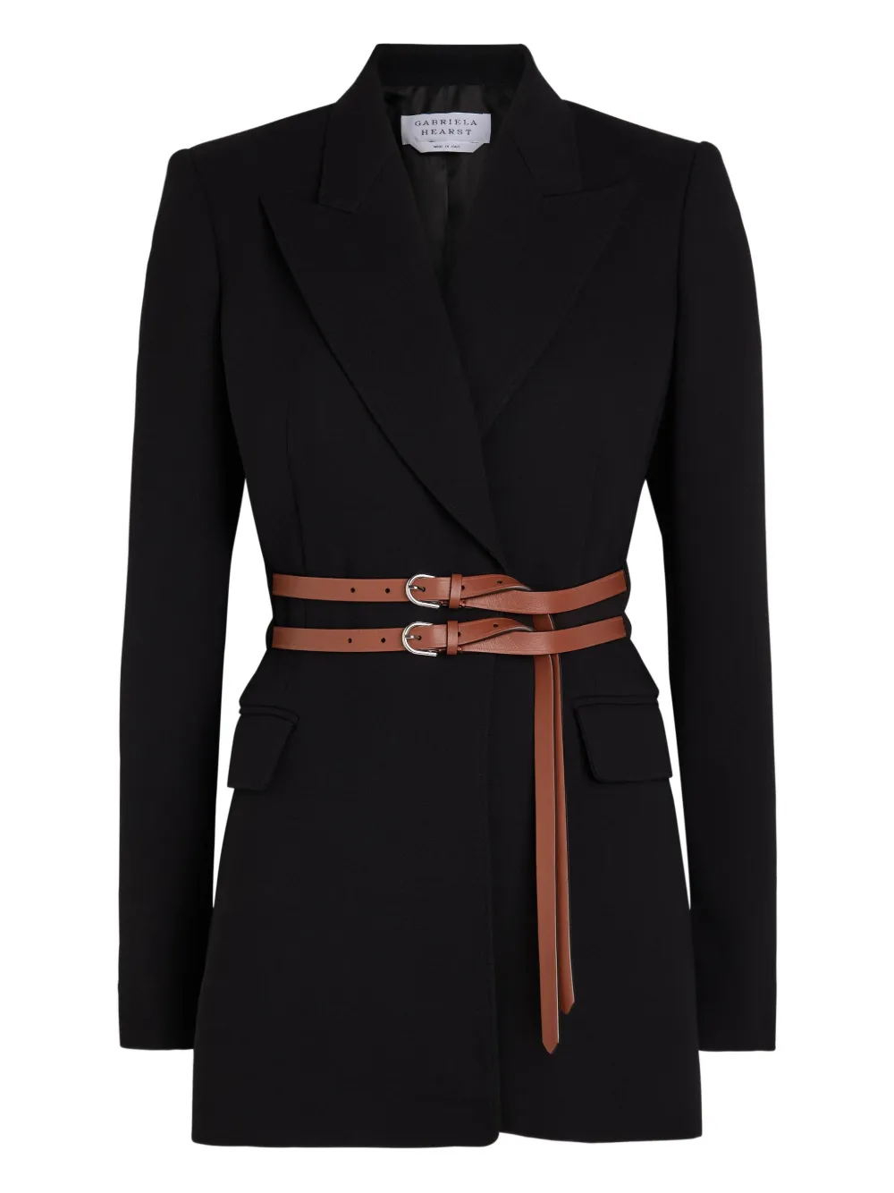 Gabriela Hearst double-breasted belted blazer - Black