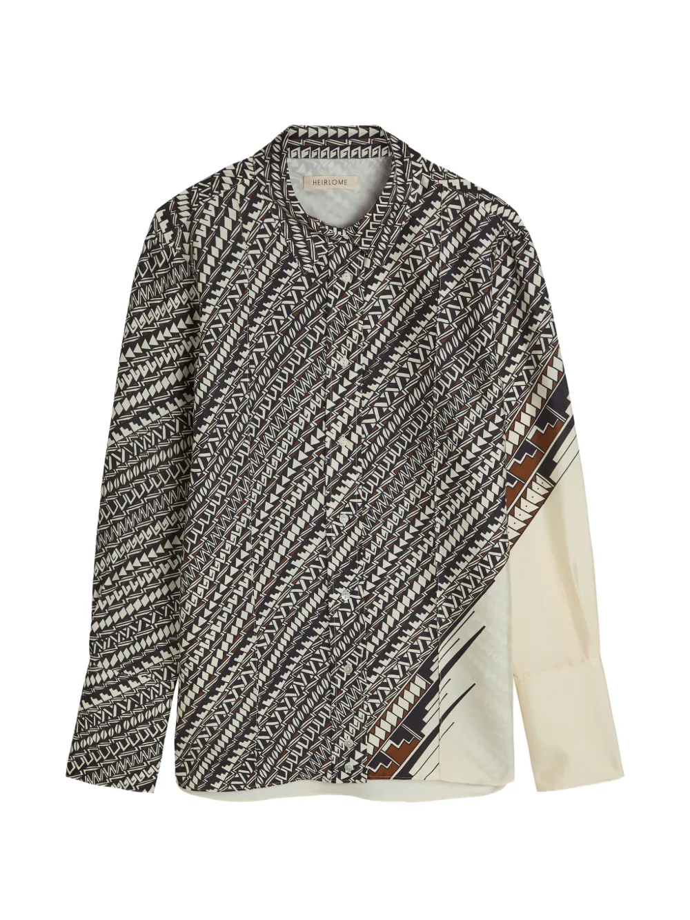 Heirlome X Alex Jurado print colourblock shirt - Nero