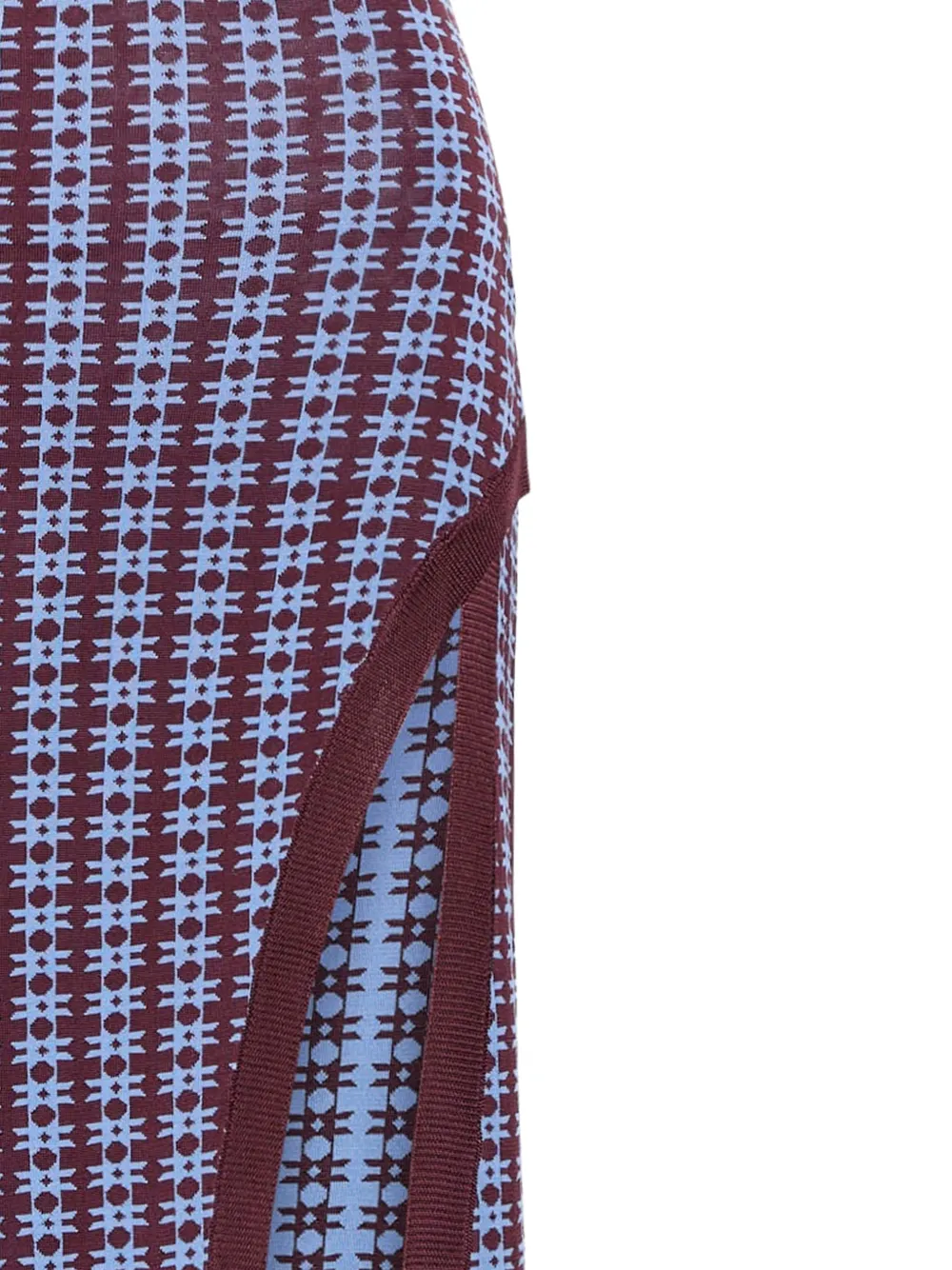  Rabanne Side-slit Geometric-print Skirt - Purple 