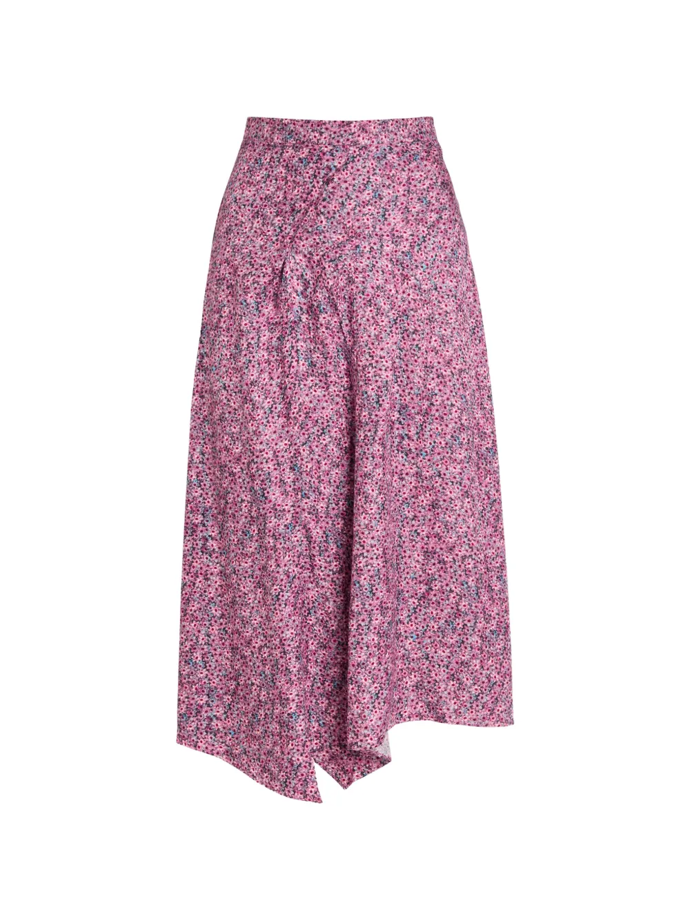 ISABEL MARANT Cacia floral-print asymmetric midi skirt - Rosa