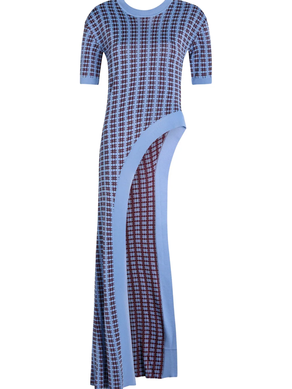  Rabanne Patterned Cut-out Dress - Blue 