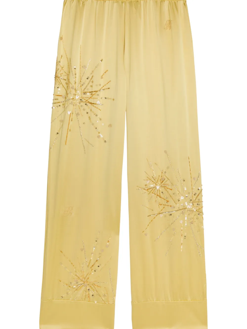 Bernadette Louis broek met pailletten - Geel