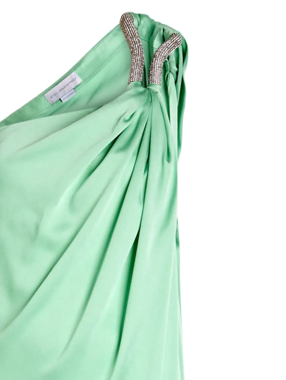 Stella McCartney Gedrapeerde asymmetrische avondjurk - Groen