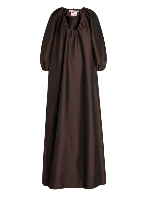 jersey knit asymmetrical draped maxi dress LAPOINTE Jersey Asymmetrical Shawl Draped Gown