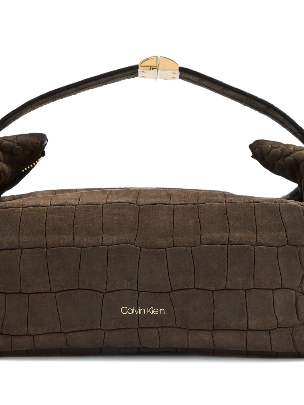 Calvin Klein Petit Sac Andy à Design Embossé - Marron 
