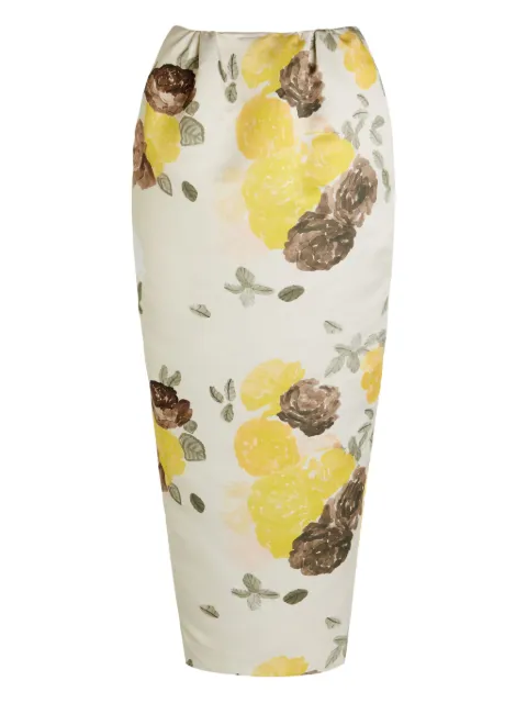 Bernadette floral-print midi skirt