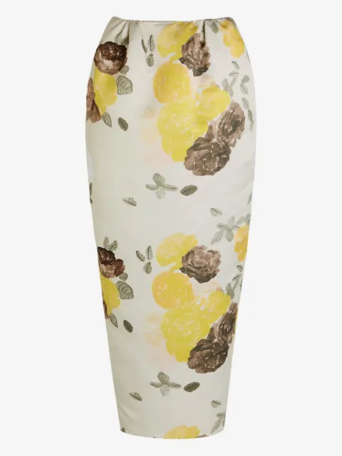 Bernadette floral-print midi skirt