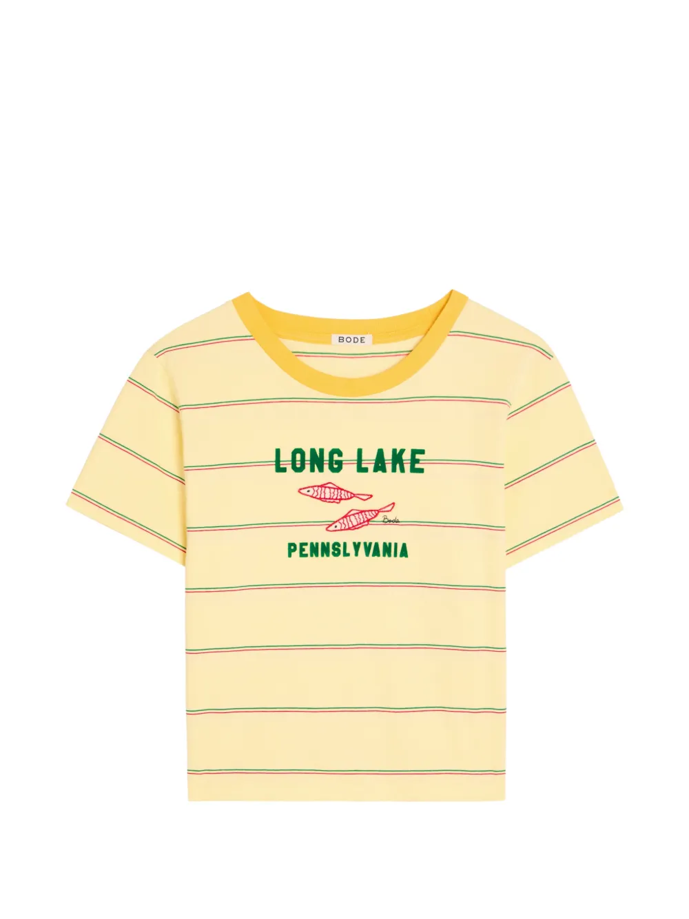 BODE striped graphic T-shirt - Giallo