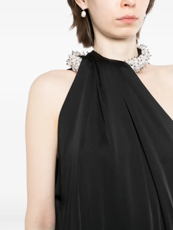 ladivine prom dress Ladivine Cowl-Neck Prom Dress with Wrap-Style Slit Espresso / 12