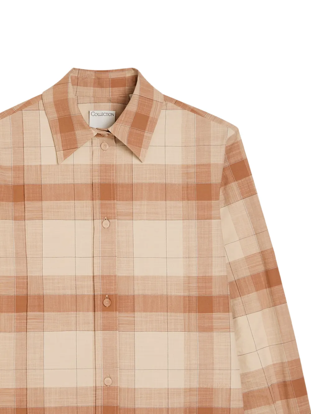  Calvin Klein Scarlett Checked Cotton Shirt - Neutrals 