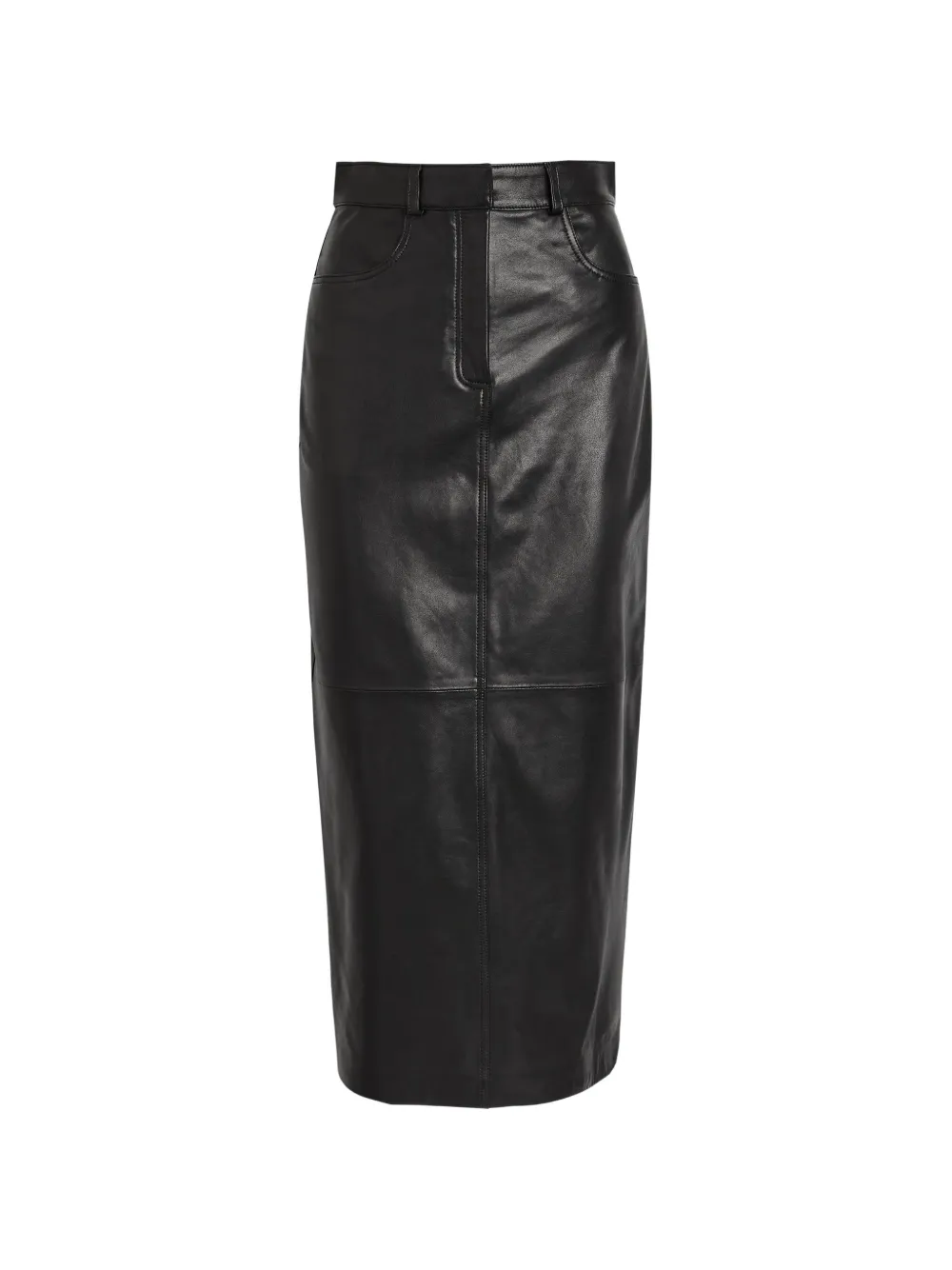 Nour Hammour Ghalia pocket panelled midi skirt - Nero