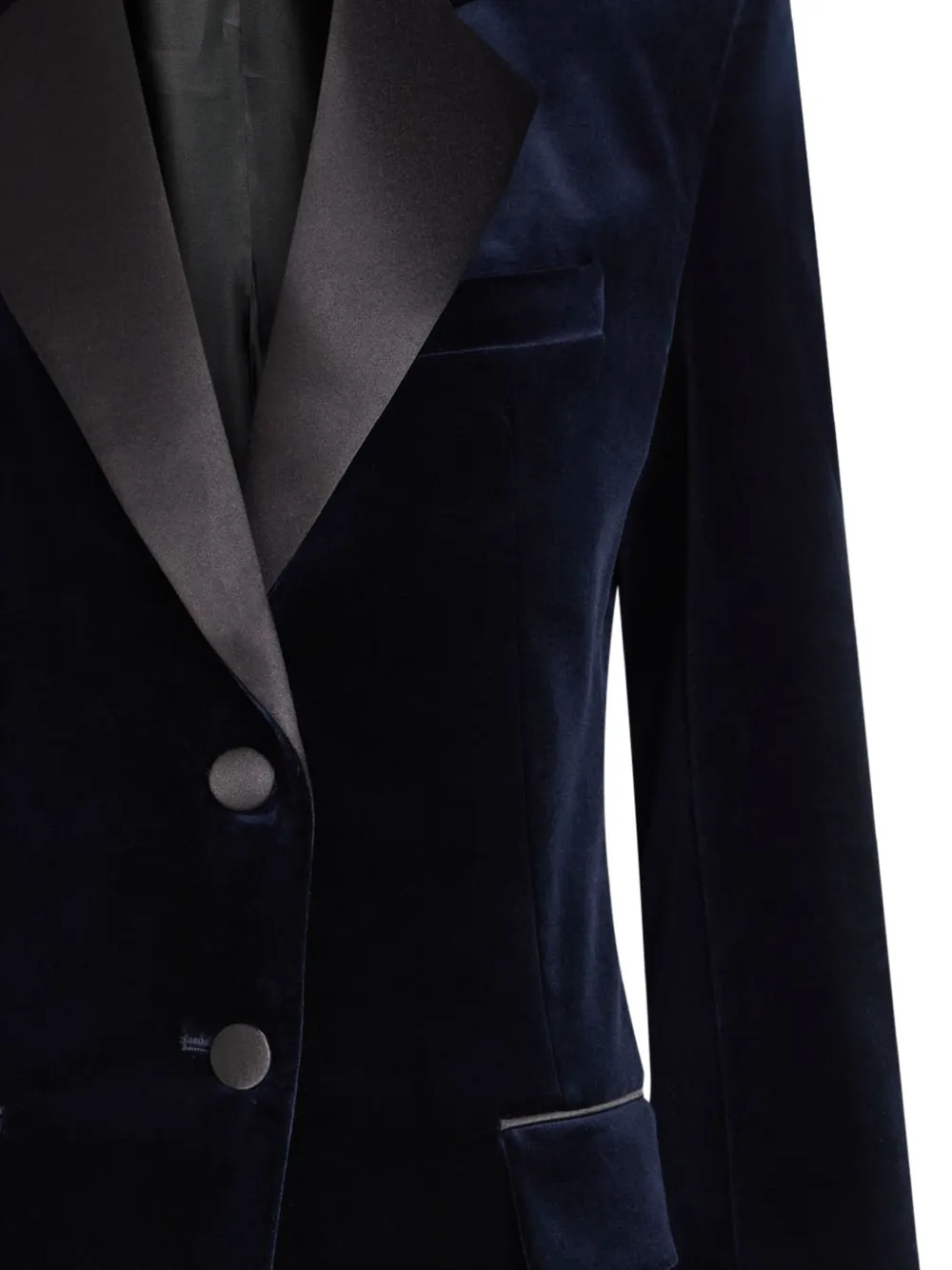  Victoria Beckham Lapel Button Jacket - Blue 