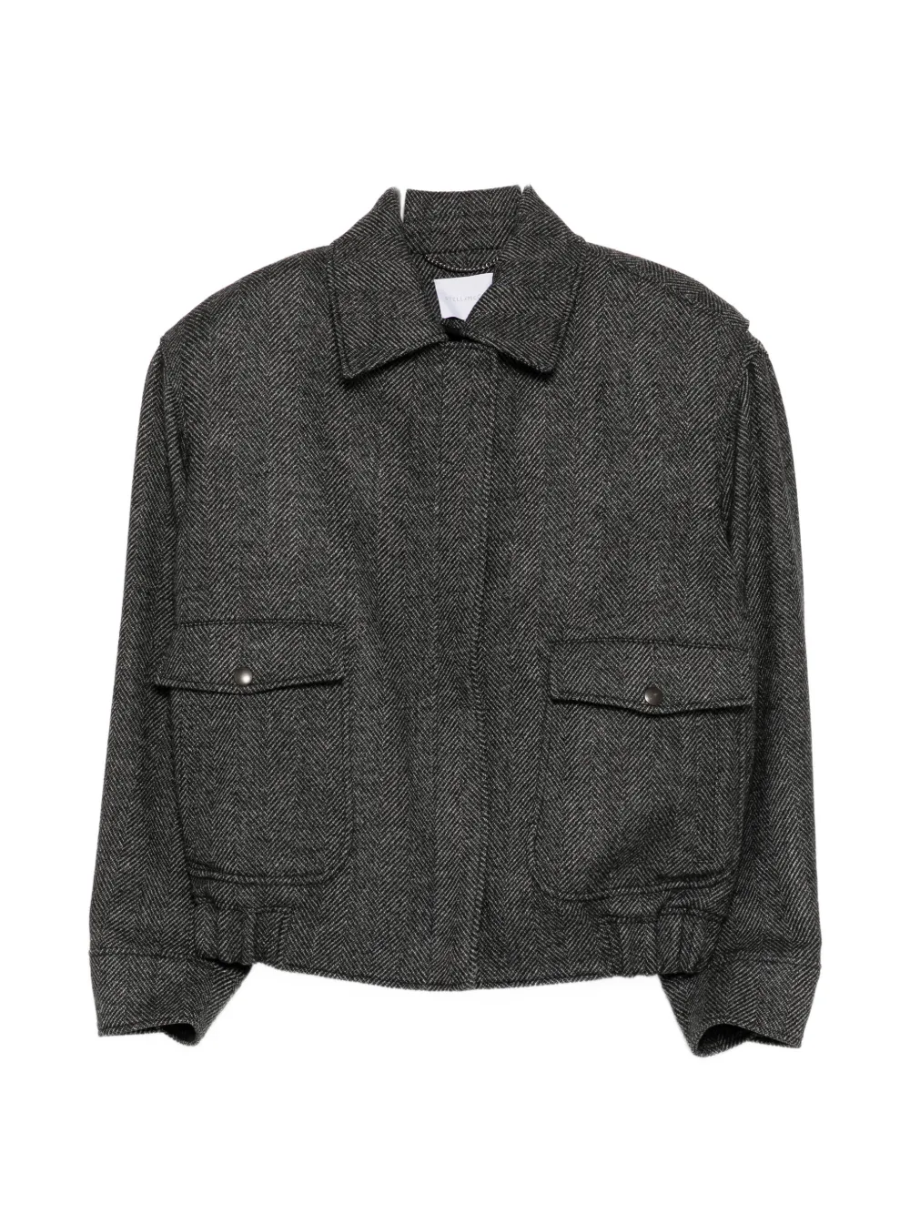 Stella McCartney flap-pocket herringbone jacket - Grey