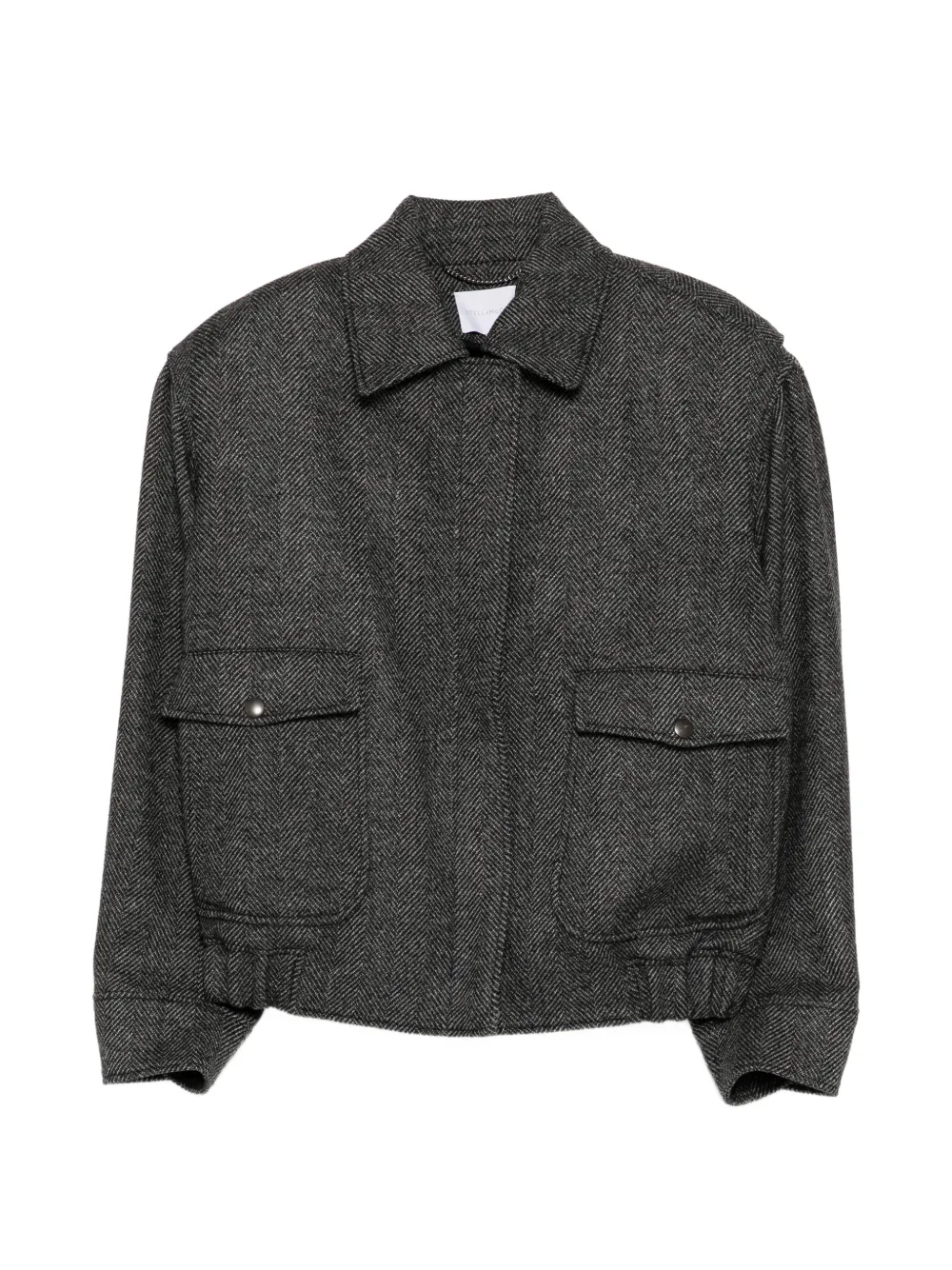 Stella McCartney flap-pocket herringbone jacket - Grigio