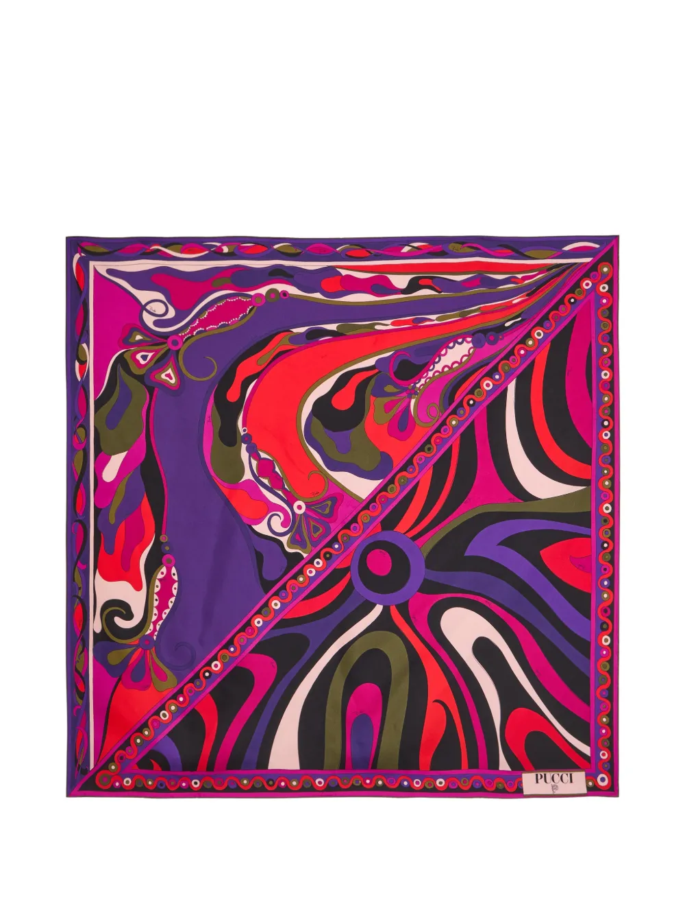 PUCCI Foulard con stampa astratta - Rosa