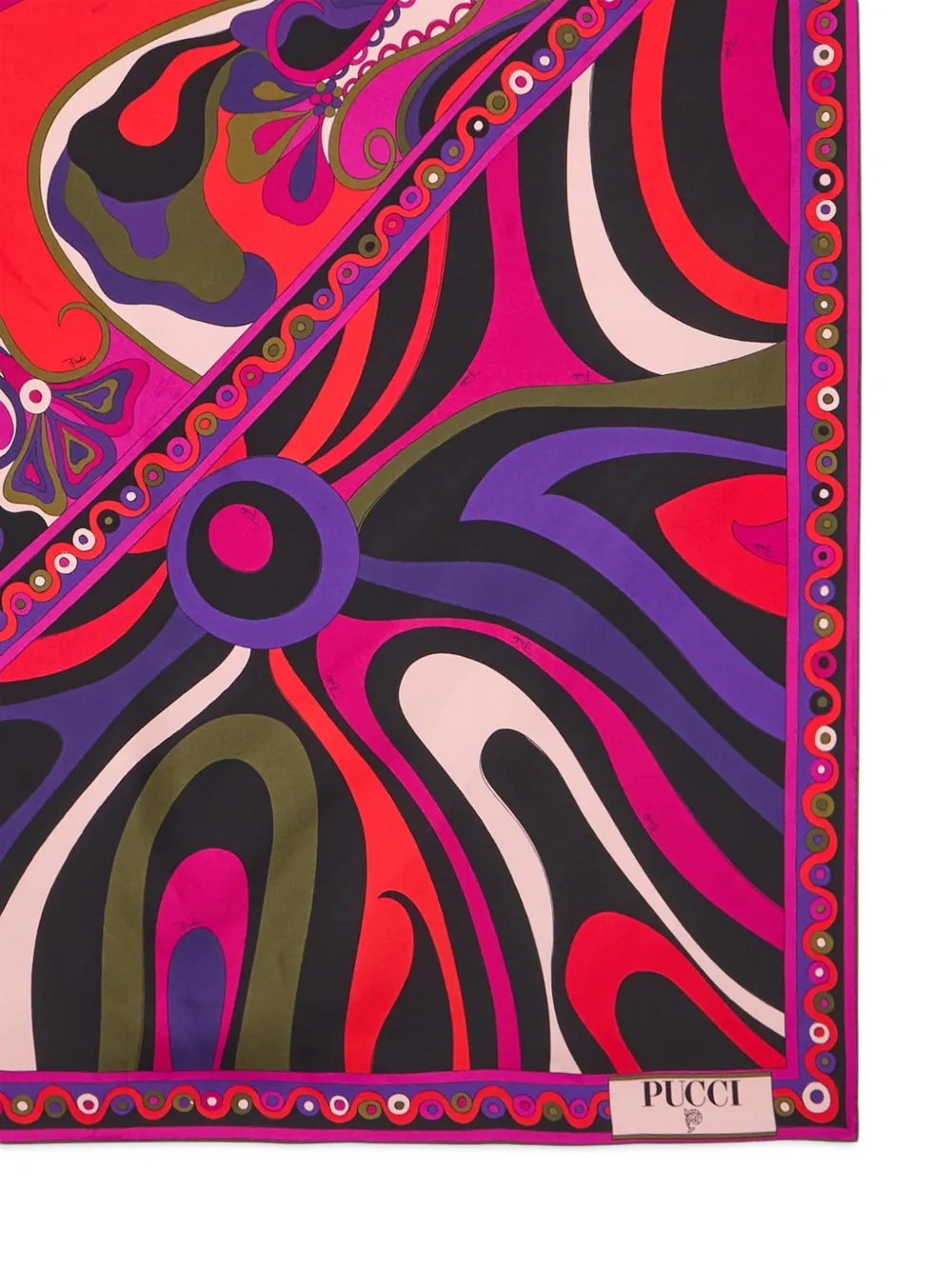 PUCCI Sjaal met abstracte print - Roze