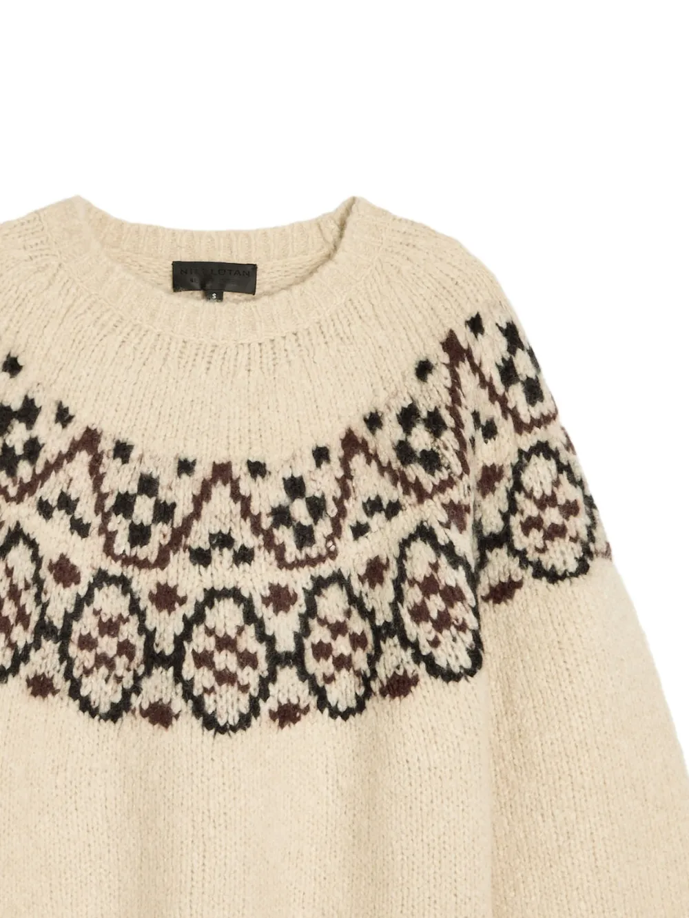  Nili Lotan Chrissy Long-sleeve Sweater - Neutrals 