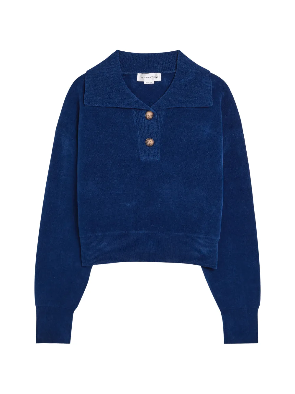 Victoria Beckham long-sleeves polo shirt - Blu