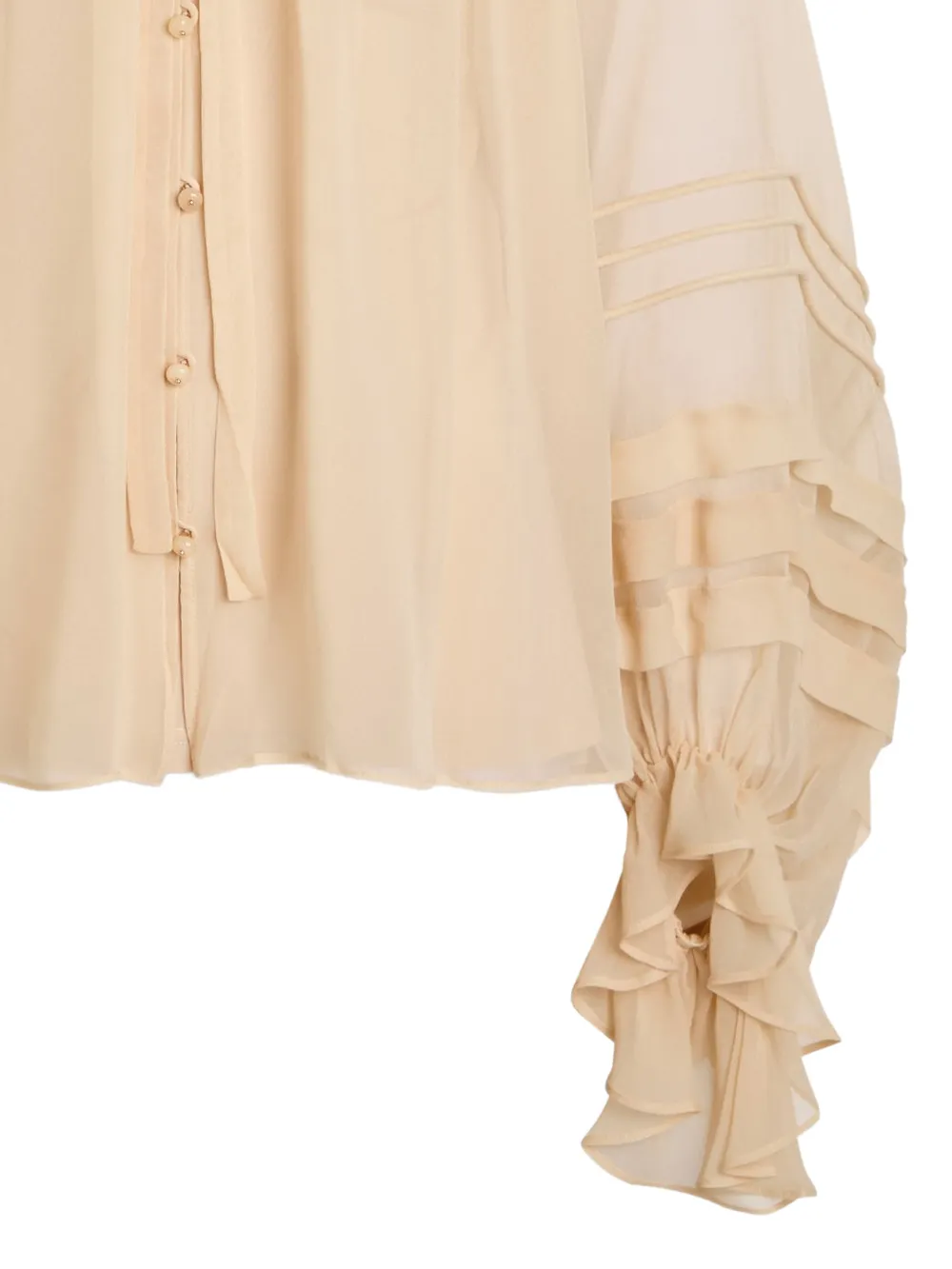 ZIMMERMANN Rebellion blouse met ruches en afwerking - Beige