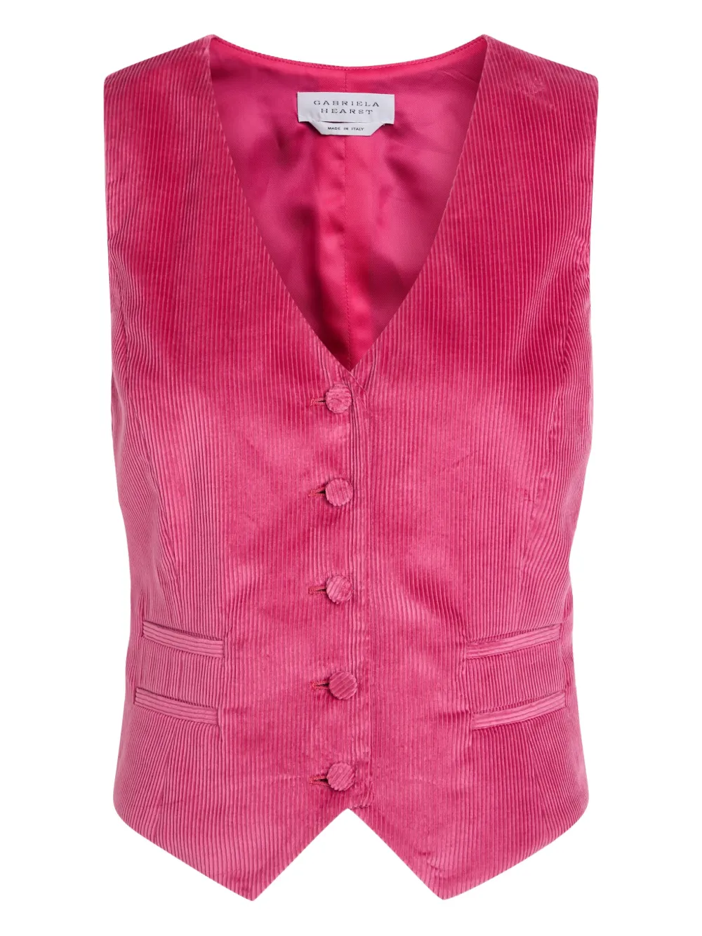 Gabriela Hearst Gilet con scollo a V - Rosa