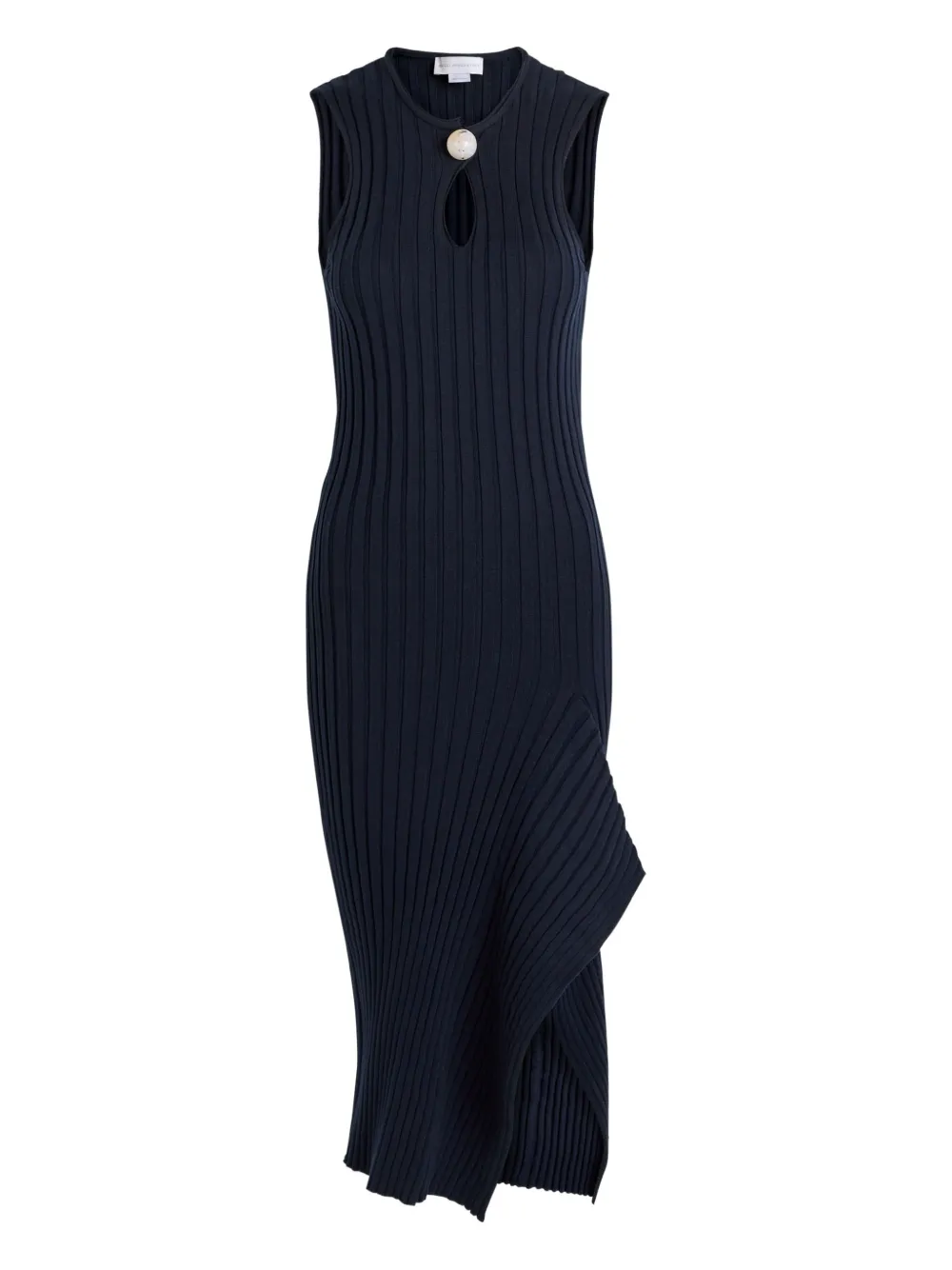 Stella McCartney rib keyhole midi dress - Blu
