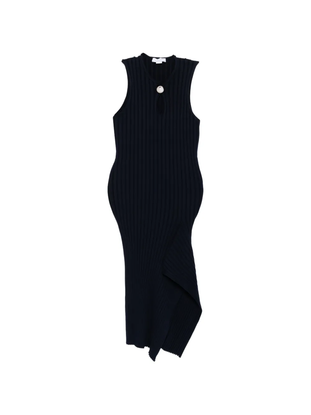 Stella McCartney rib keyhole midi dress - Blu