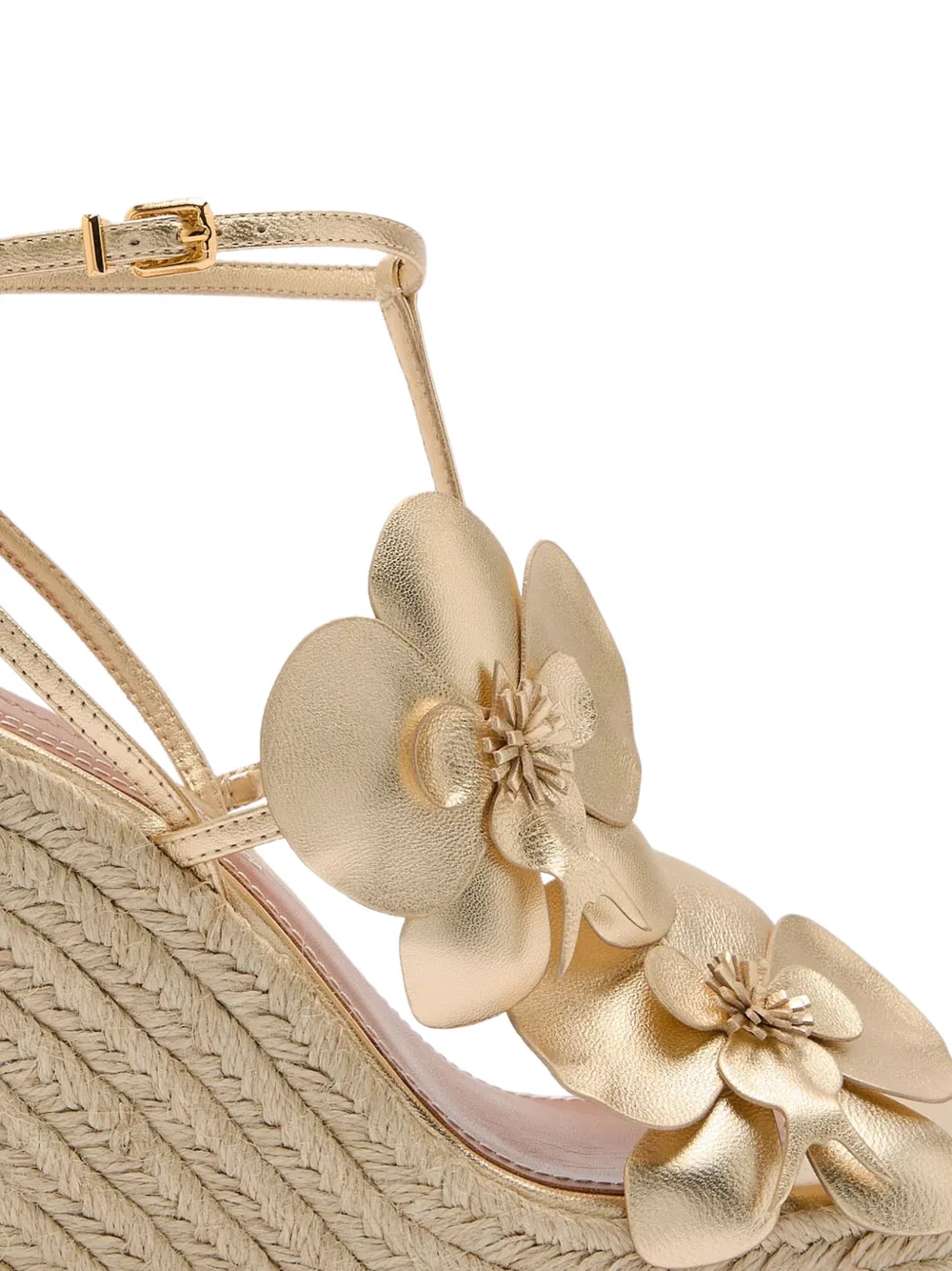  Zimmermann Orchid Wedge Espadrilles - Gold 
