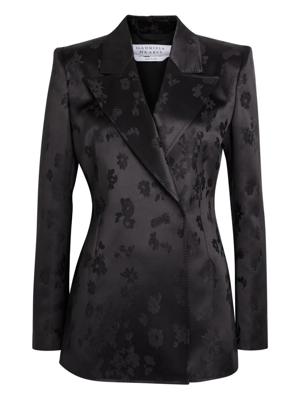 Gabriela Hearst floral double-breasted jacket - Nero