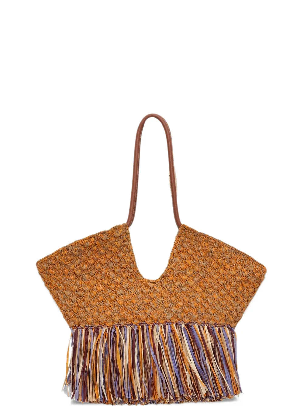 ZIMMERMANN Goldentime medium shopper met franje Bruin