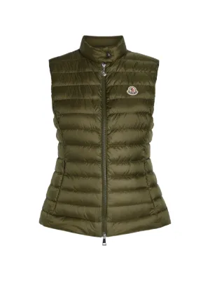 Moncler Hera Hooded Down Gilet | Silver | FARFETCH