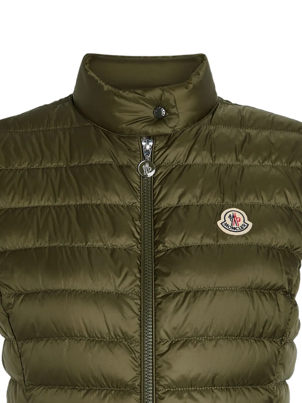 Moncler Igens gewatteerd gilet met rits Groen