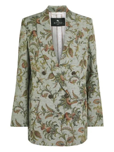 ETRO floral print double-breasted jacket