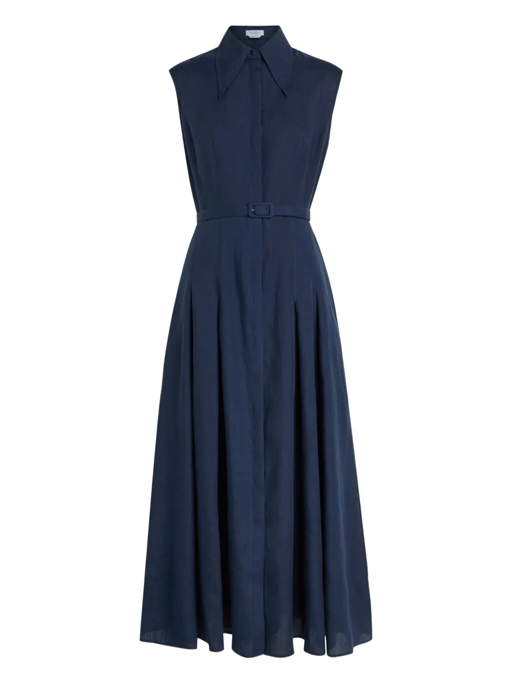 Gabriela Hearst belted collared midi dress - Blau