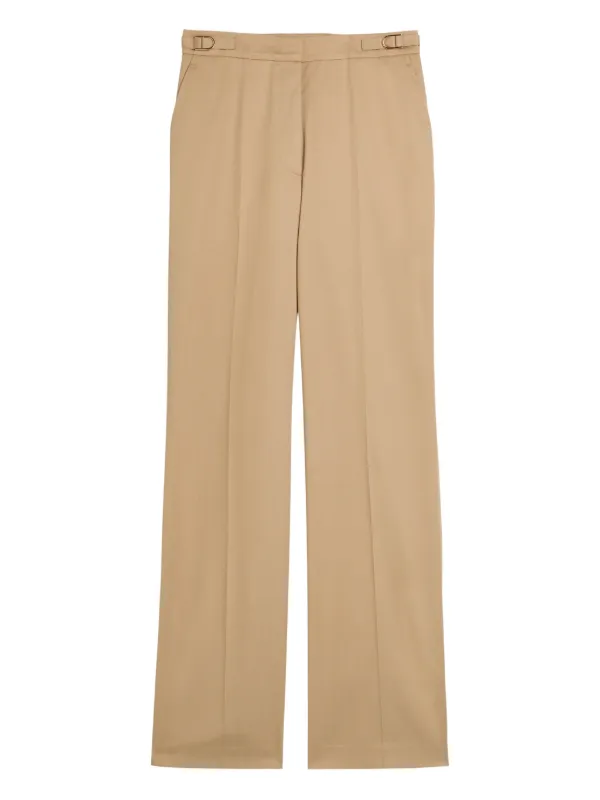 Gabriela Hearst Vesta Buckle-detail Trousers in Neutrals