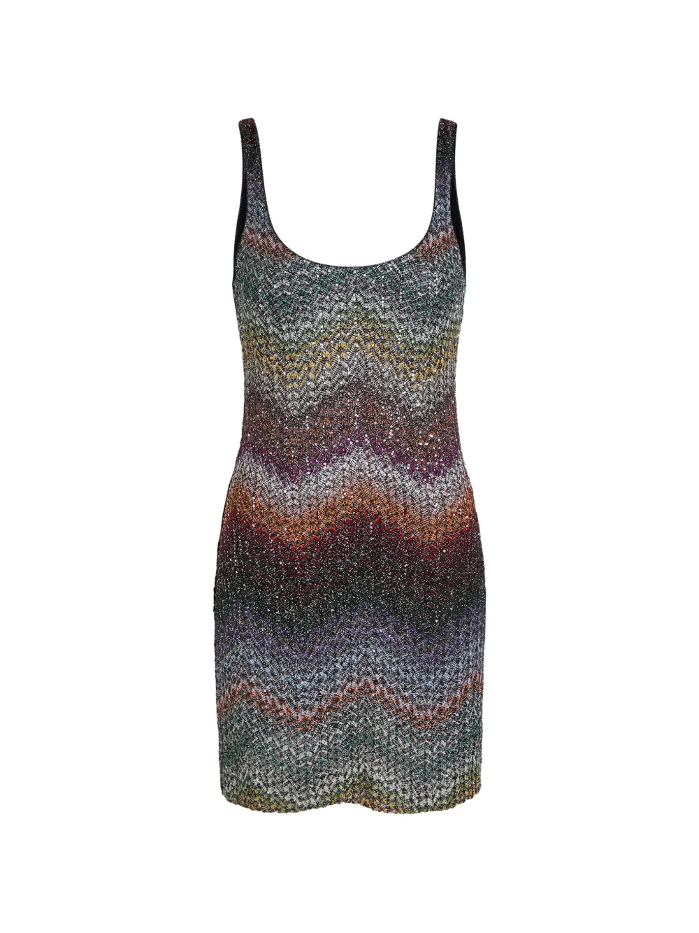 Missoni chevron-pattern mini dress - Grigio