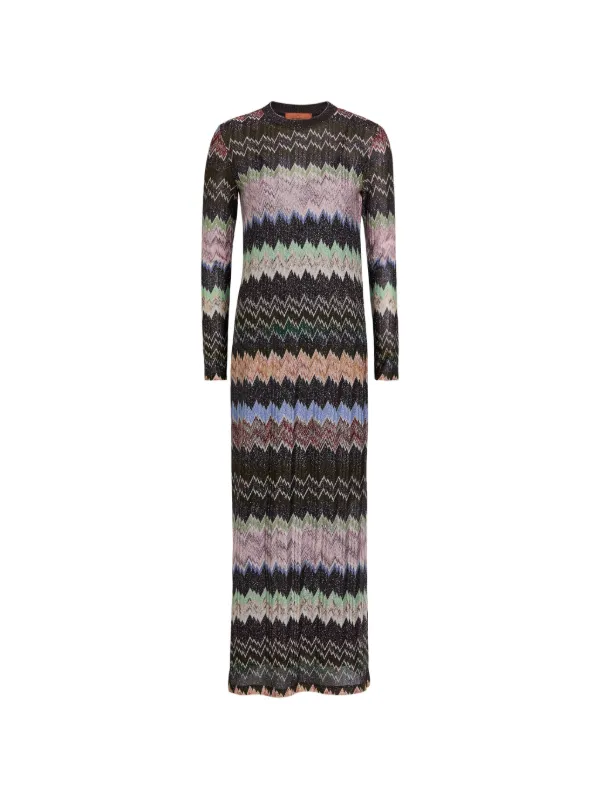 Missoni Zig Zag Midi Dress | Black | FARFETCH