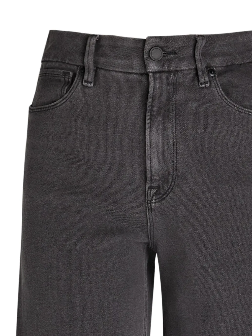 Good American Jeans met wijde pijpen en knopen - Zwart