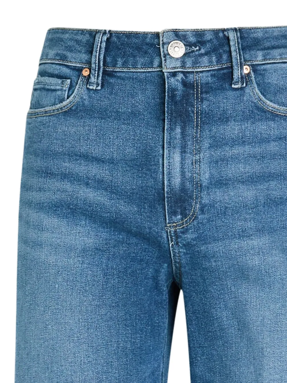 PAIGE Jeans met wijde pijpen en vervaagd effect - Blauw