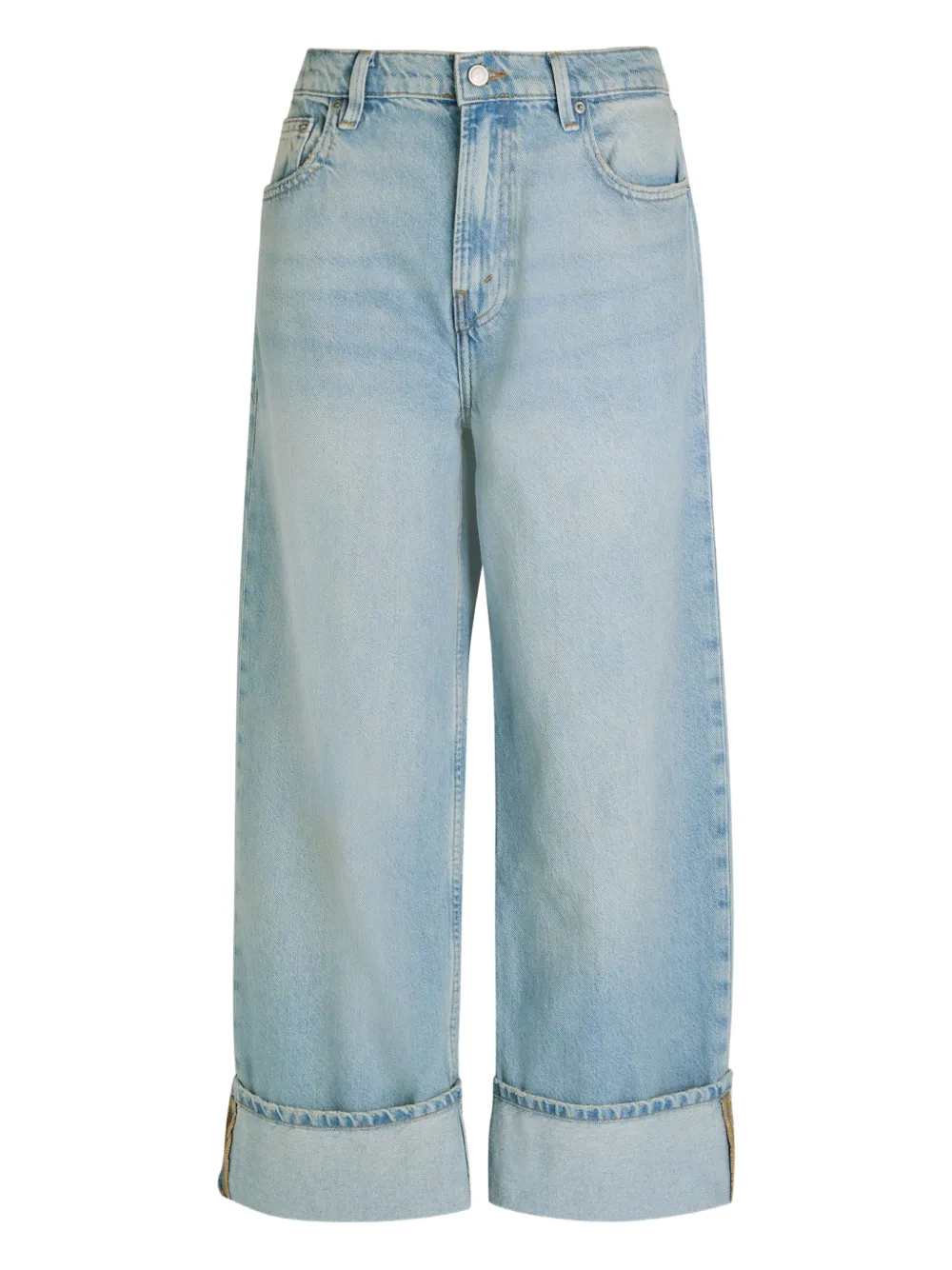 Good American Jeans con risvolto - Blu