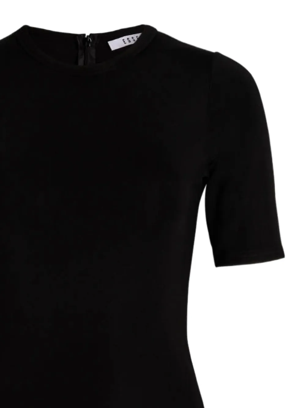 Esse Studios Tweekleurige maxi-jurk met korte mouwen - Zwart