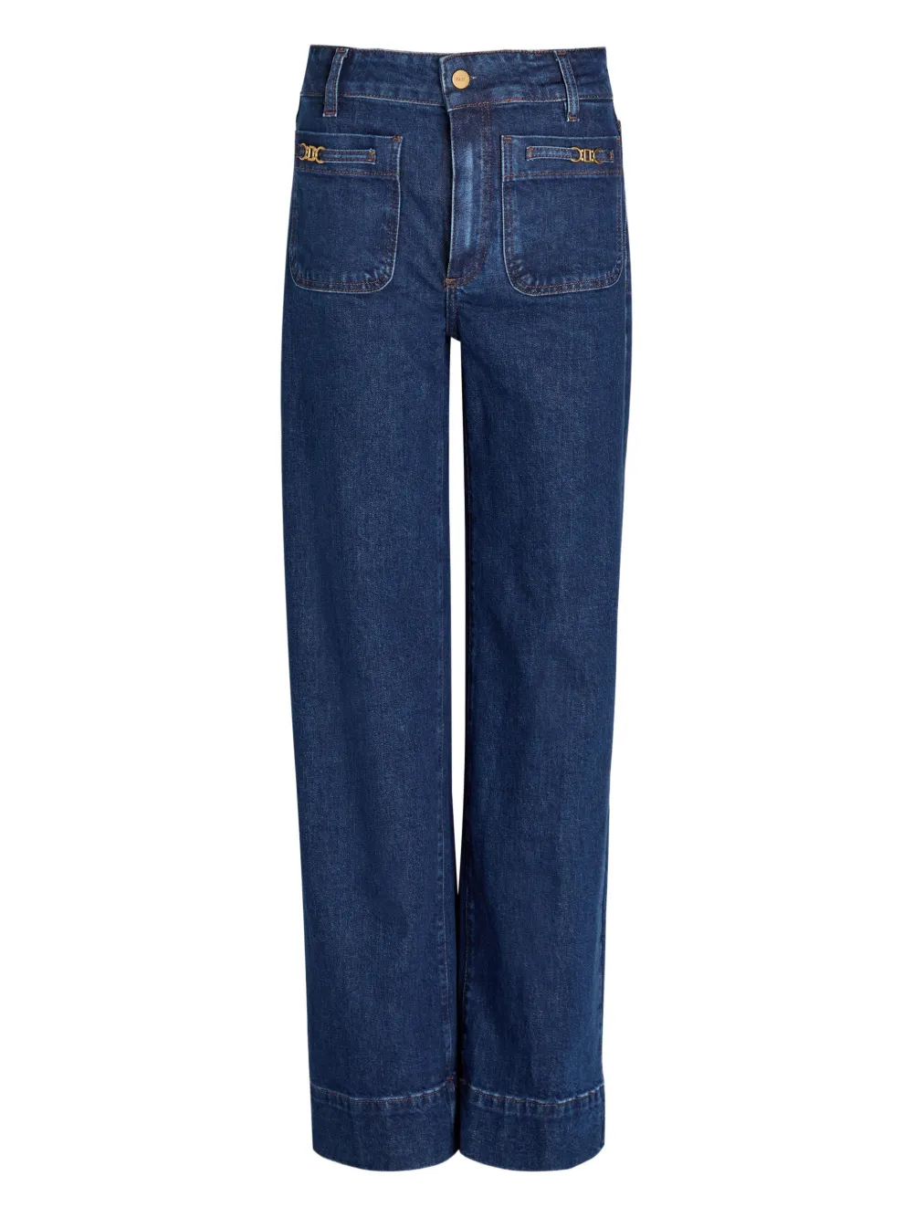 PAIGE Jeans con placca logo - Blu