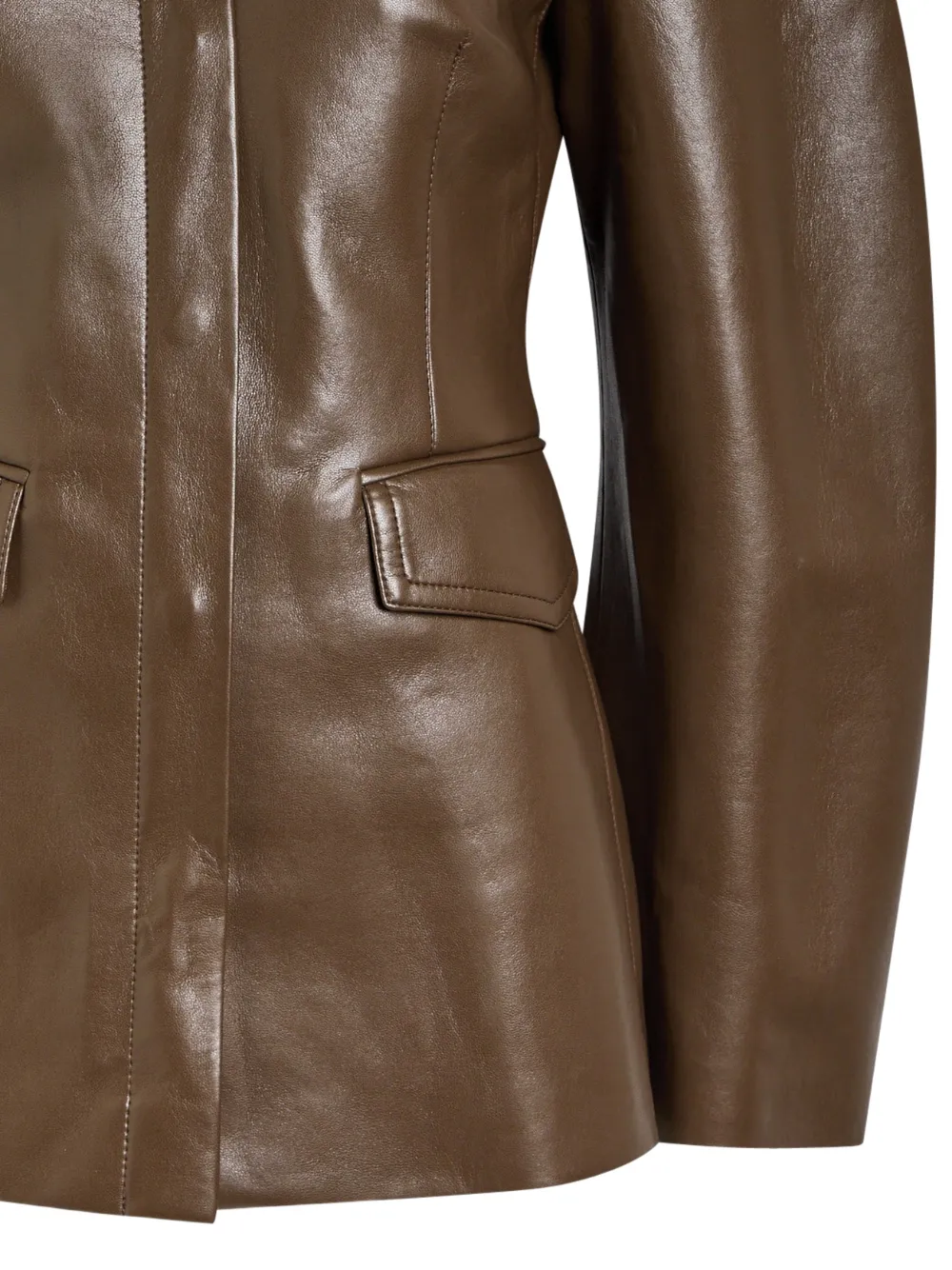  Nanushka Erina V-neck Jacket - Brown 