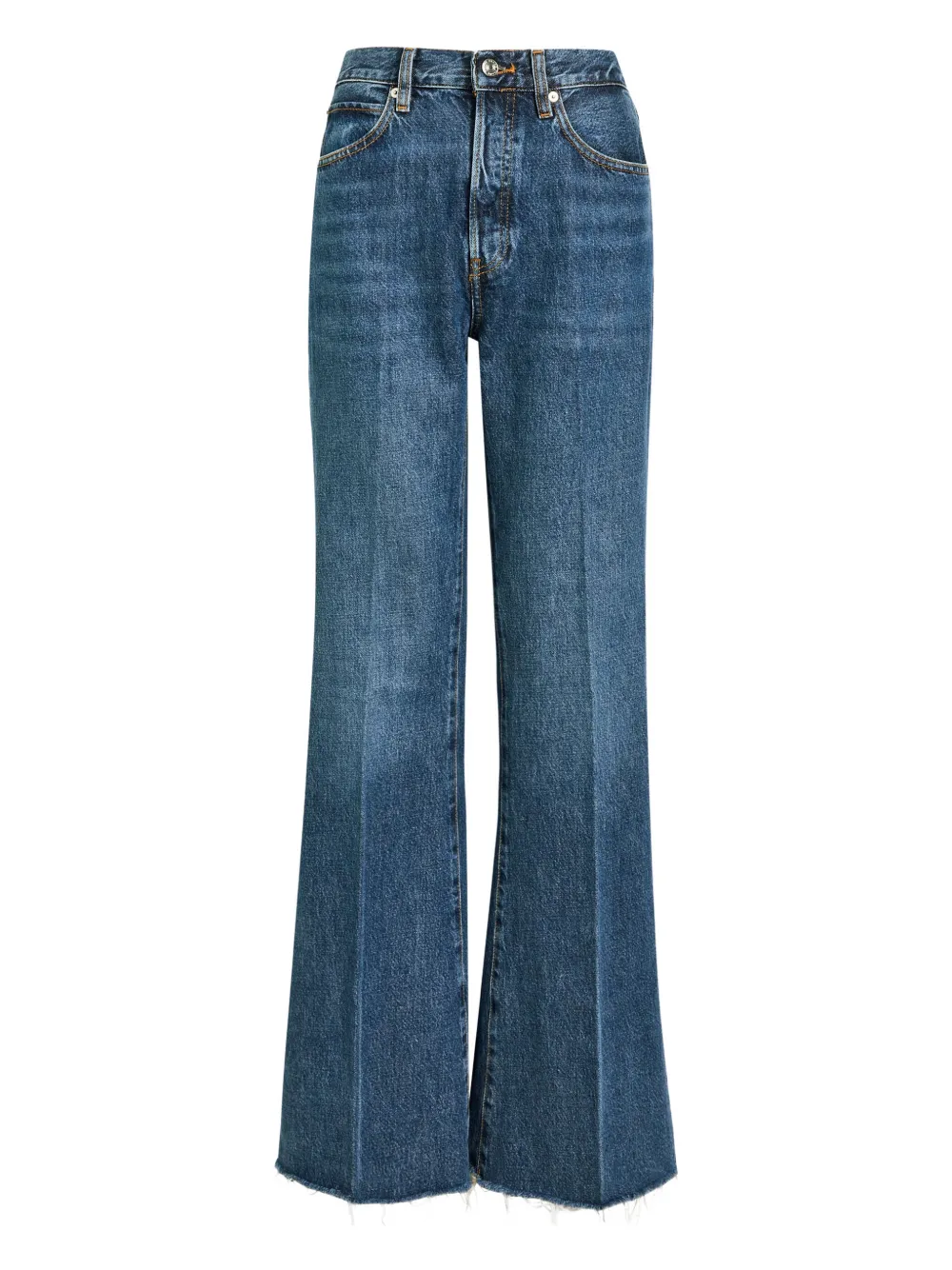 FRAME Jeans The Lax con frange - Blu