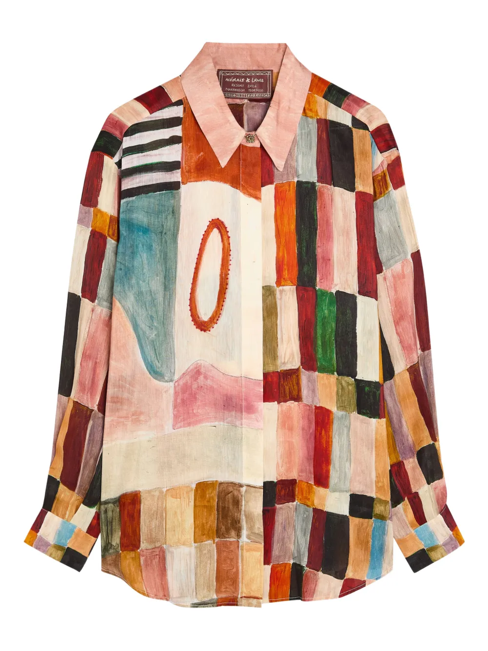 ALEMAIS Camicia con design patchwork - Toni neutri