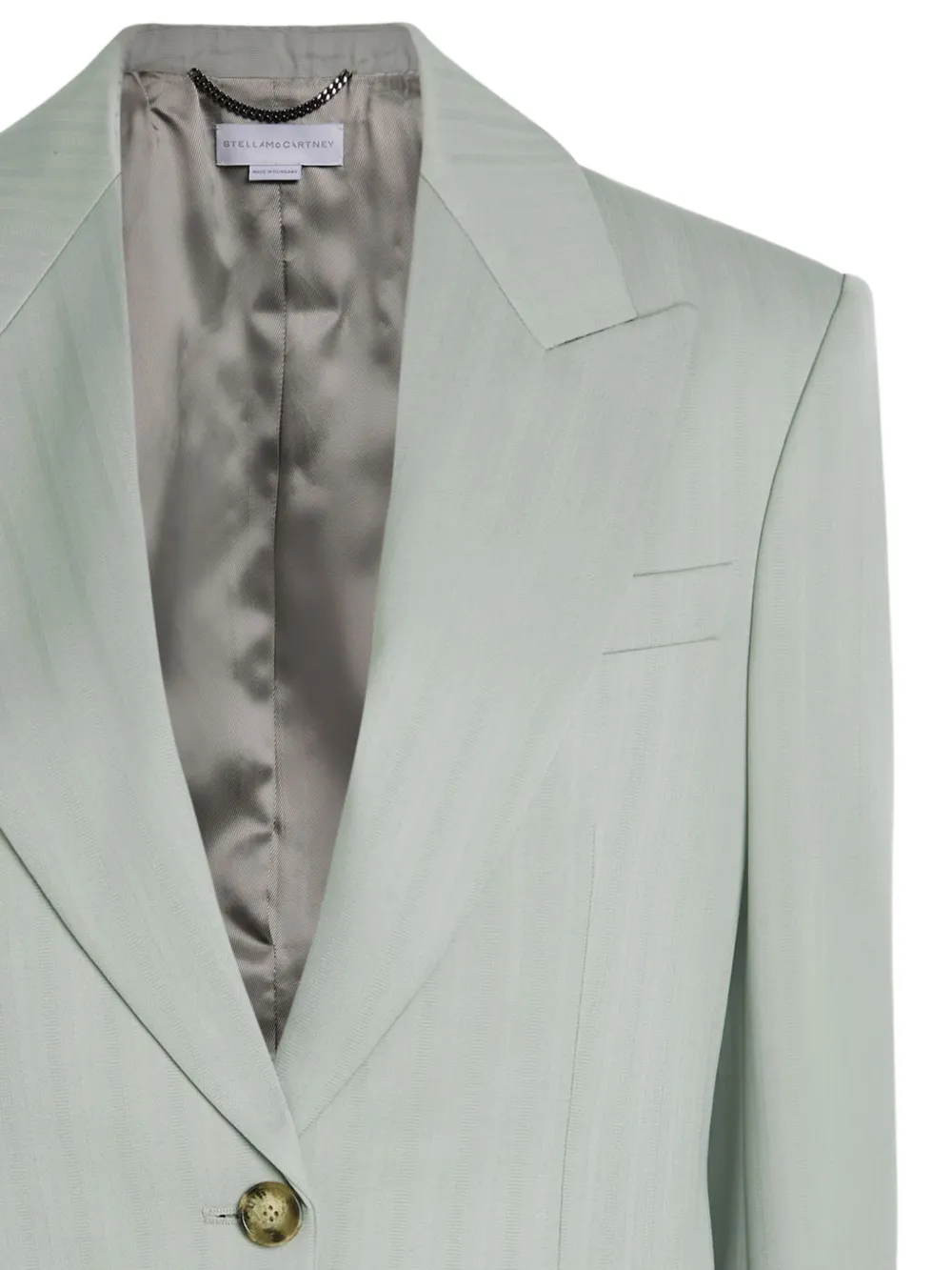 Stella McCartney Blazer met enkele rij knopen Groen