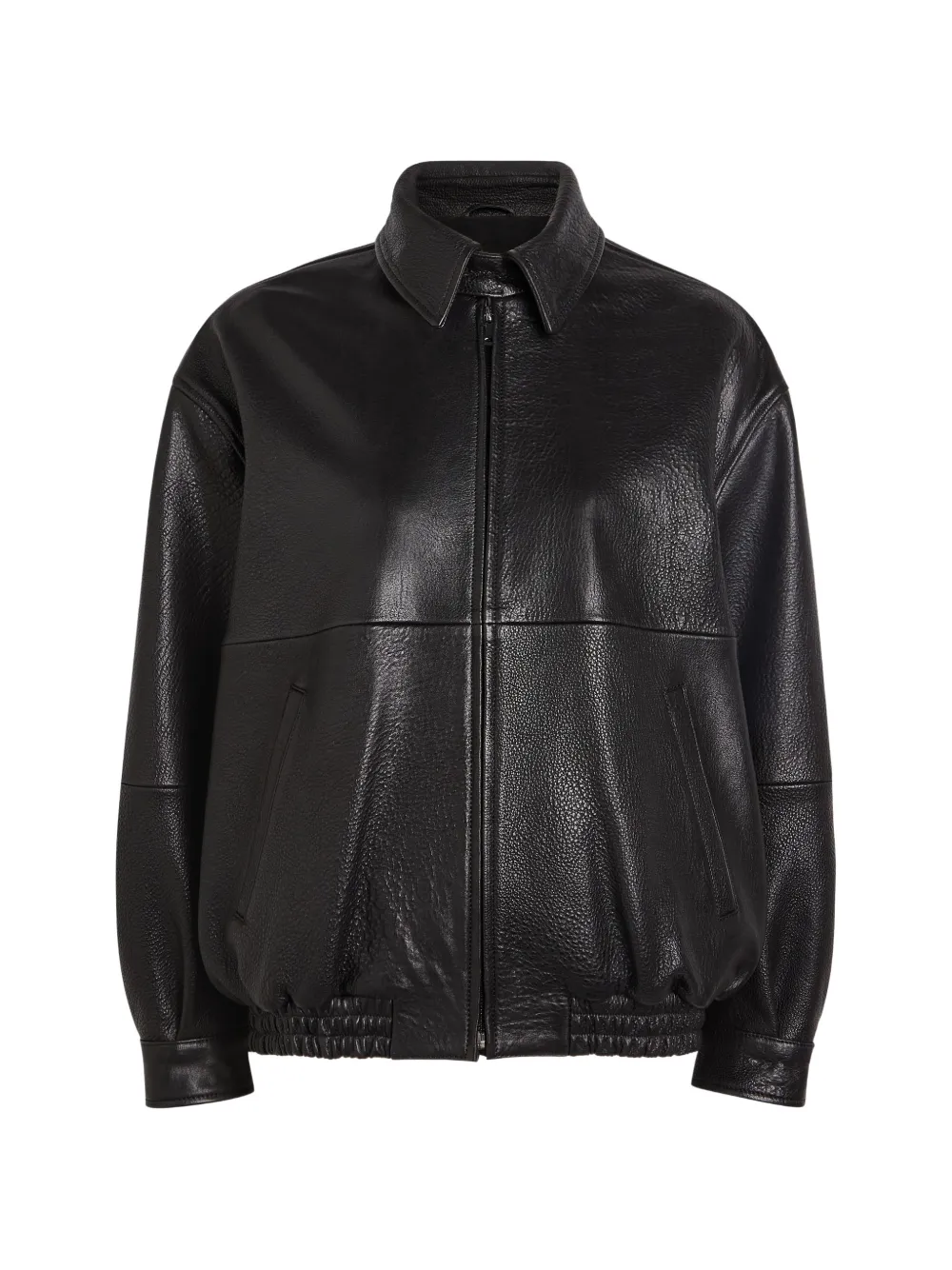 Nour Hammour Doran zip-up leather jacket - Nero