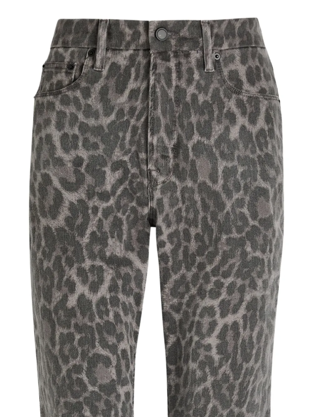 Good American Jeans met luipaardprint - Grijs