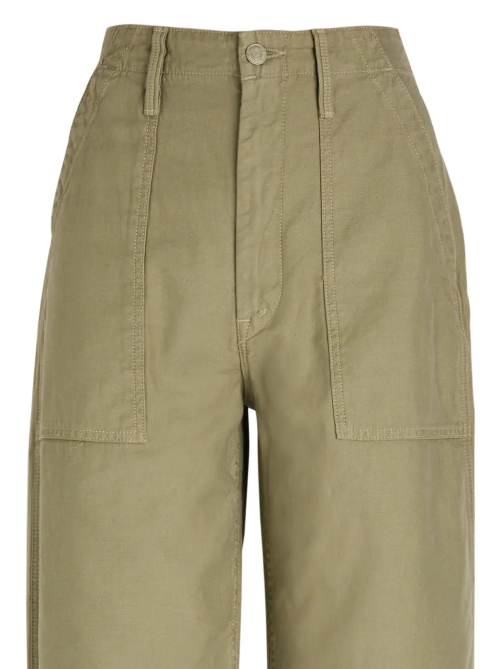 MOTHER Fangirl Fatigue Flood barrel broek - Groen